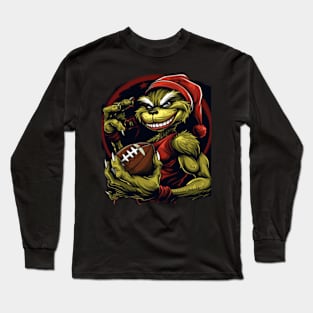 The Grinch Vs Cleveland Indians Logo: Symbolic Showdown Long Sleeve T-Shirt